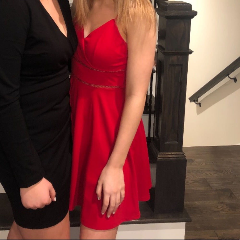 Red semi formal dress